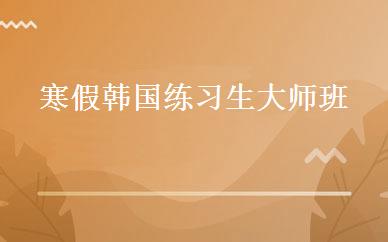 寒假韩国练习生大师班 