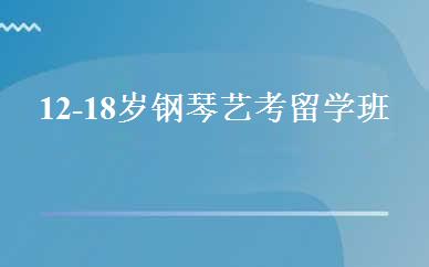 12-18岁钢琴艺考留学班 