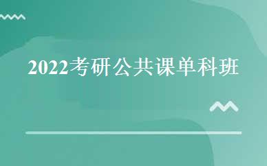 2022考研公共课单科班 