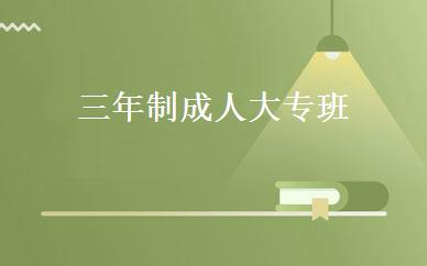 三年制成人大专班 