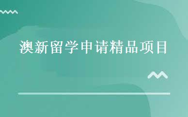 澳新留学申请精品项目 