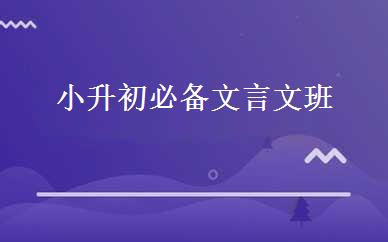 小升初必备文言文班 
