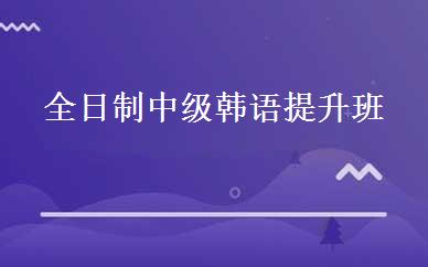 全日制中级韩语提升班 