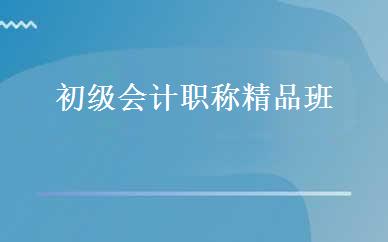 初级会计职称精品班 