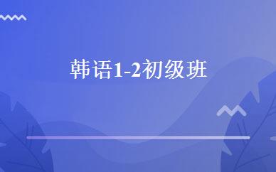 韩语1-2初级班 