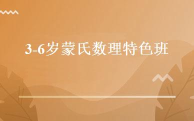 3-6岁蒙氏数理特色班 