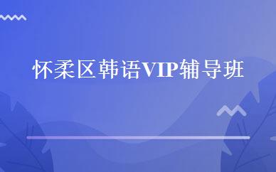 怀柔区韩语VIP辅导班