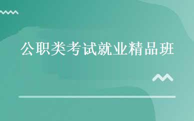 公职类考试就业精品班 