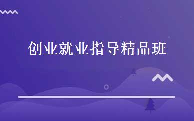 创业就业指导精品班 