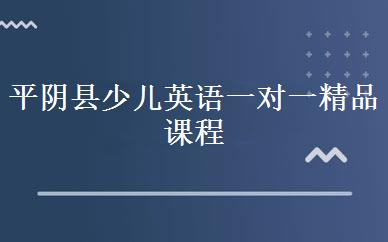 平阴县少儿英语一对一精品课程
