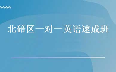北碚区一对一英语速成班