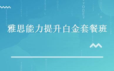 雅思能力提升白金套餐班 