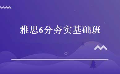 雅思6分夯实基础班 