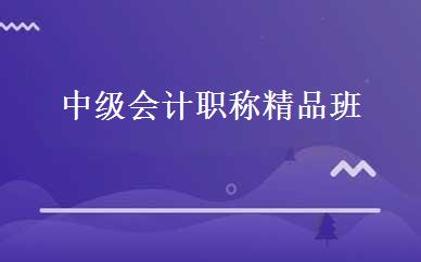 中级会计职称精品班 