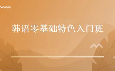 韩语零基础特色入门班 