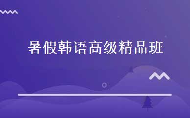暑假韩语高级精品班 