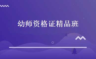 幼师资格证精品班 