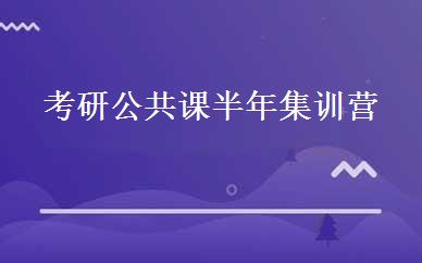 考研公共课半年集训营 