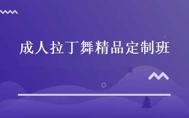 成人拉丁舞精品定制班 