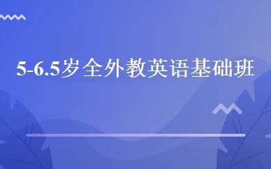 5-6.5岁全外教英语基础班  