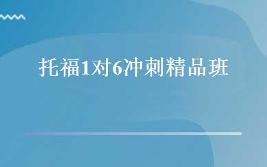 托福1对6冲刺精品班 