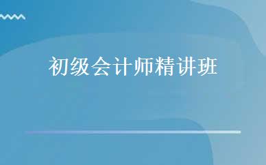 初级会计师精讲班 