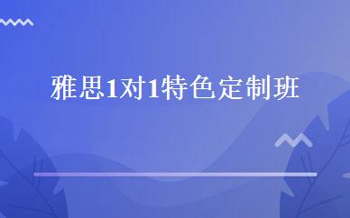 雅思1对1特色定制班 