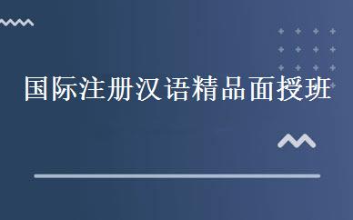 国际注册汉语精品面授班 