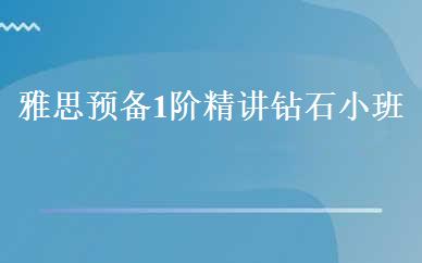 雅思预备1阶精讲钻石小班 