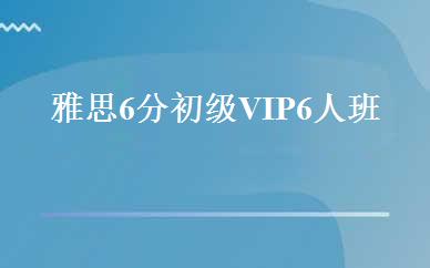 雅思6分初级VIP6人班 
