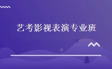 艺考影视表演专业班 