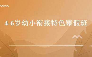 4-6岁幼小衔接特色寒假班 