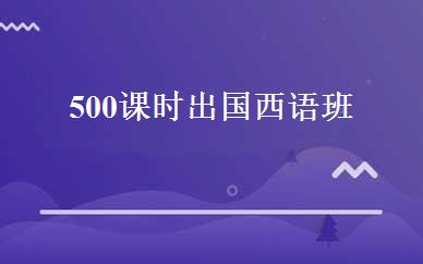 500课时出国西语班 