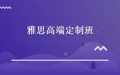 雅思高端定制班 