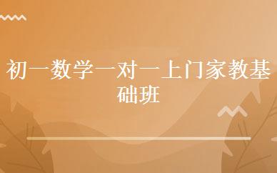 初一数学一对一上门家教基础班 