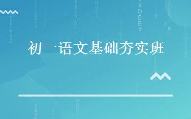 初一语文基础夯实班 