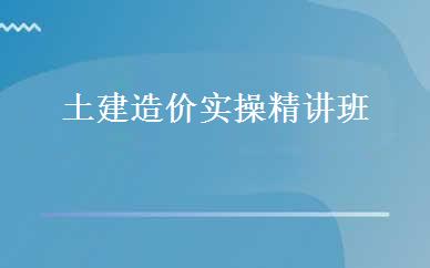 土建造价实操精讲班 