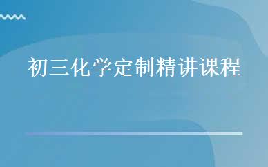 初三化学定制精讲课程  