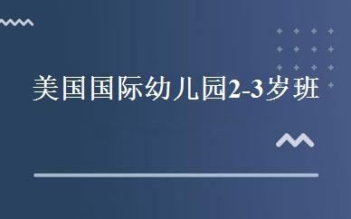 美国国际幼儿园2-3岁班 