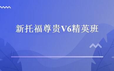 新托福尊贵V6精英班 
