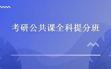 考研公共课全科提分班 