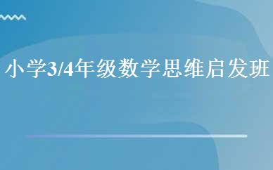 小学3/4年级数学思维启发班 