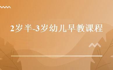 2岁半-3岁幼儿早教课程 