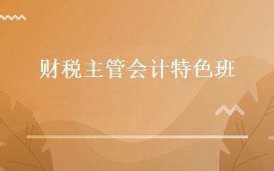 财税主管会计特色班 