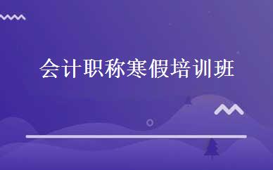 会计职称寒假培训班