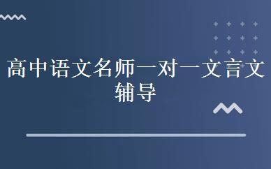 高中语文名师一对一文言文辅导班课程