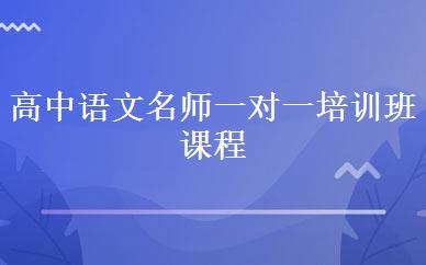 高中语文名师一对一培训班课程