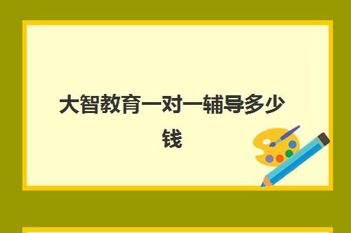 大智教育一对一辅导多少钱 收费贵吗