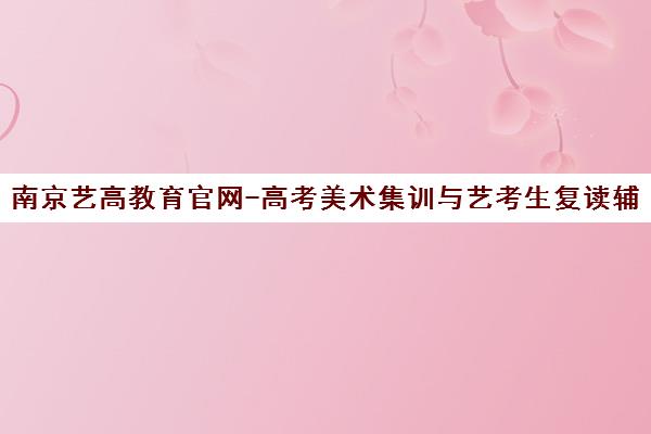 南京艺高教育官网-高考美术集训与艺考生复读辅导中心