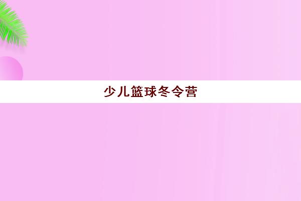 少儿篮球冬令营 少儿篮球冬令营